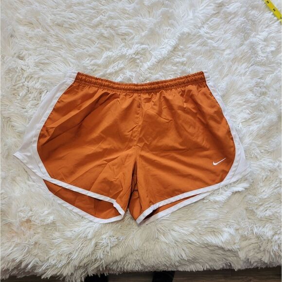 Nike Orange and White Athletic Shorts - Picture 2 of 4